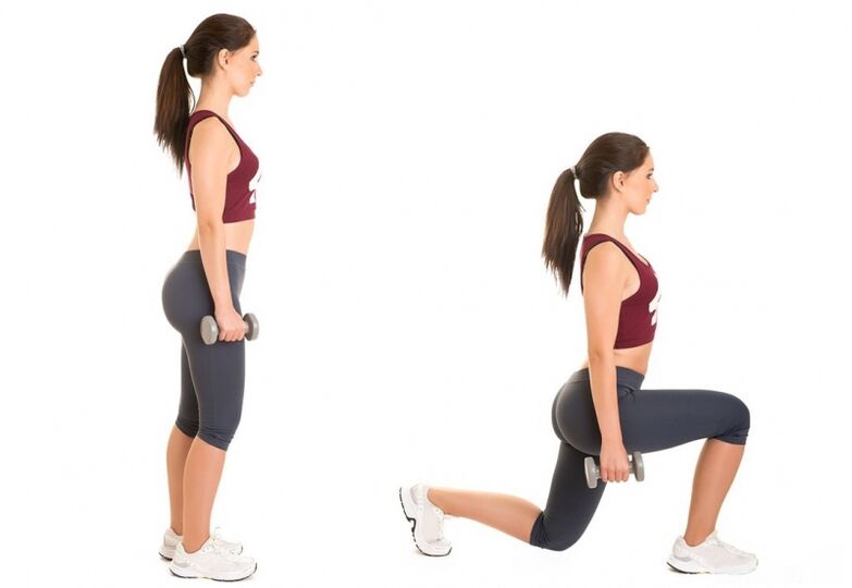 Weight Loss Dumbbell Lunge